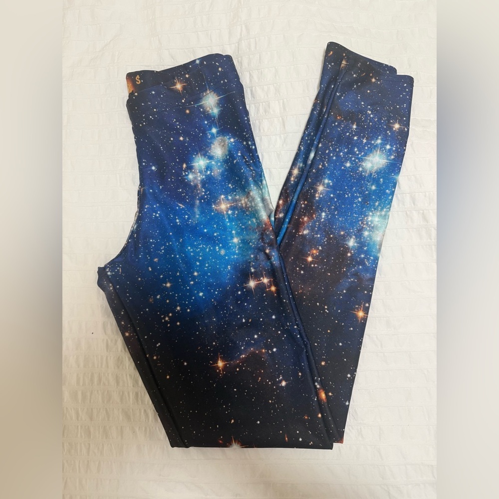 Blackmilk blue galaxy leggings